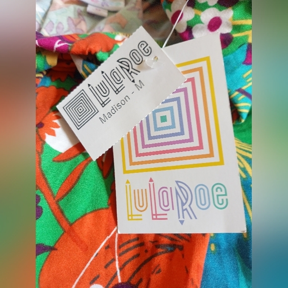 Floral LuLaRoe Madison Pocket Skirt - Picture 7 of 8